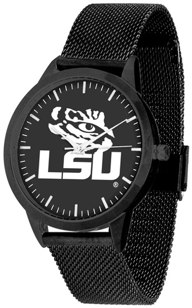 LSU Tigers - Mesh Statement Watch - Black Band - Black Dial