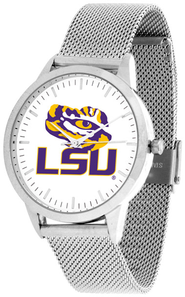 LSU Tigers - Mesh Statement Watch - Silver Band