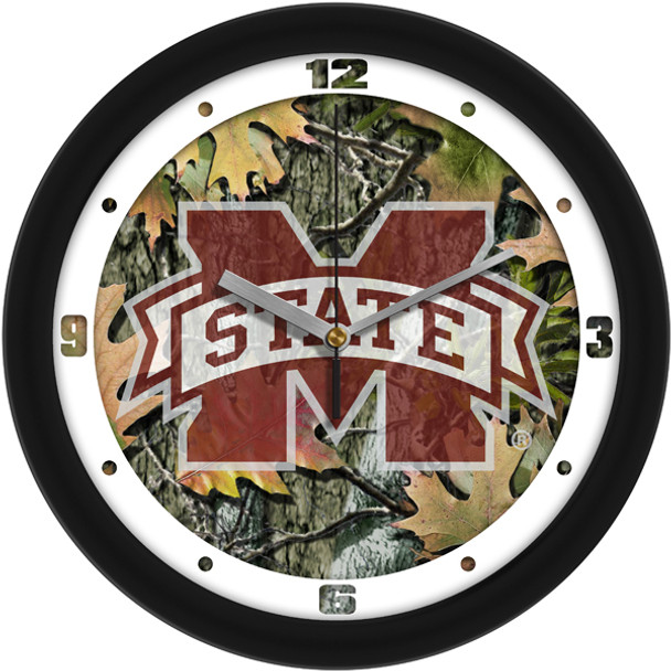 Mississippi State Bulldogs - Camo Team Wall Clock