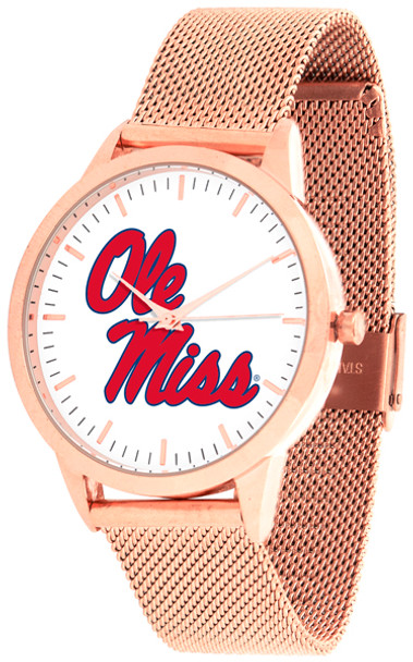 Mississippi Rebels - Ole Miss - Mesh Statement Watch - Rose Band