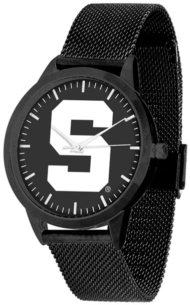 Michigan State Spartans - Mesh Statement Watch - Black Band - Black Dial