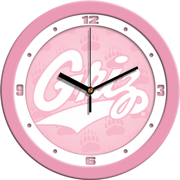 Montana Grizzlies - Pink Team Wall Clock