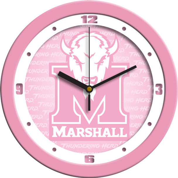 Marshall University Thundering Herd - Pink Team Wall Clock