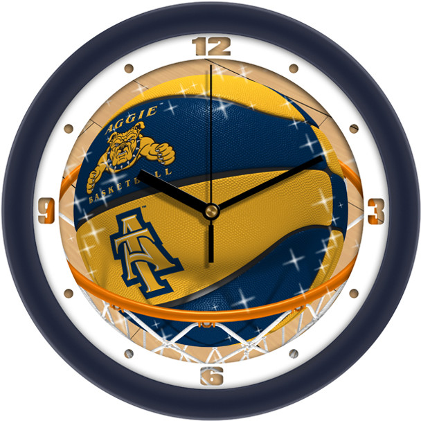 North Carolina A&T Aggies - Slam Dunk Team Wall Clock
