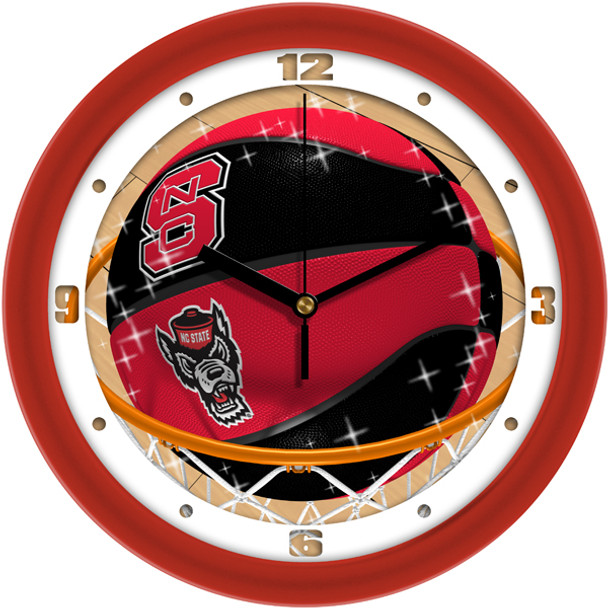 NC State Wolfpack - Slam Dunk Team Wall Clock