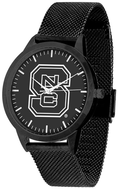 North Carolina State Wolfpack - Mesh Statement Watch - Black Band - Black Dial