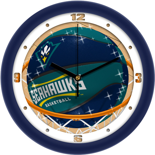 North Carolina Wilmington Seahawks - Slam Dunk Team Wall Clock