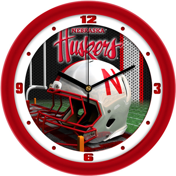 Nebraska Cornhuskers - Football Helmet Team Wall Clock