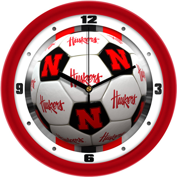 Nebraska Cornhuskers- Soccer Team Wall Clock