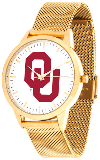 Oklahoma Sooners - Mesh Statement Watch - Gold Band