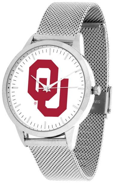 Oklahoma Sooners - Mesh Statement Watch - Silver Band
