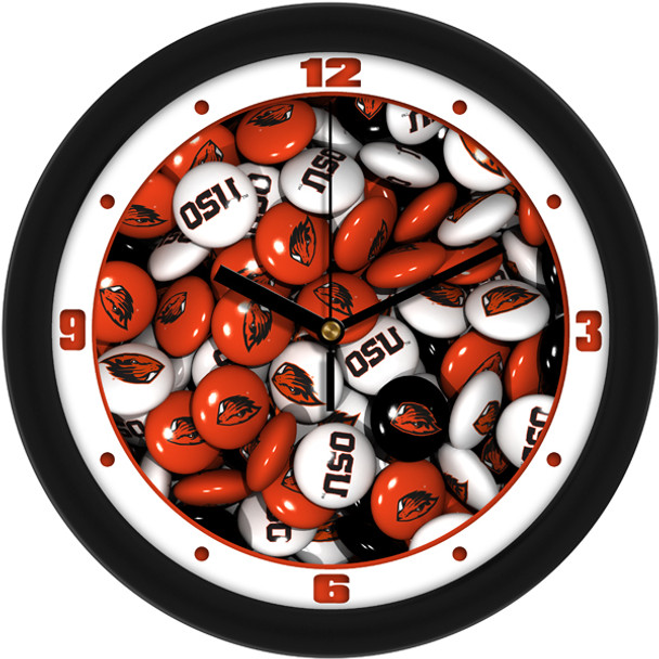 Oregon State Beavers - Candy Team Wall Clock