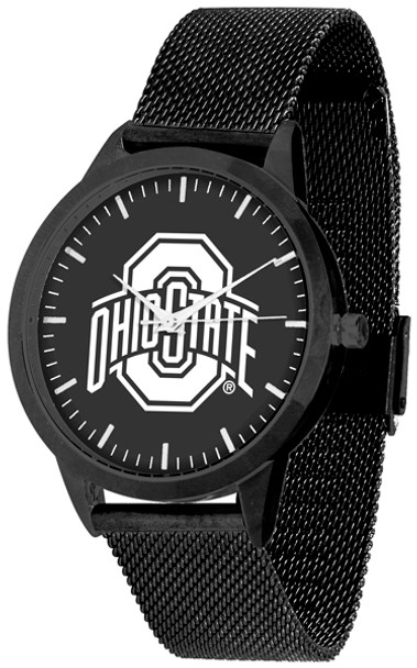 Ohio State Buckeyes - Mesh Statement Watch - Black Band - Black Dial