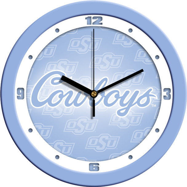 Oklahoma State Cowboys - Baby Blue Team Wall Clock