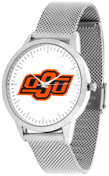 Oklahoma State Cowboys - Mesh Statement Watch - Silver Band