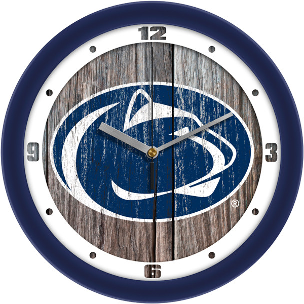 Penn State Nittany Lions - Weathered Wood Team Wall Clock