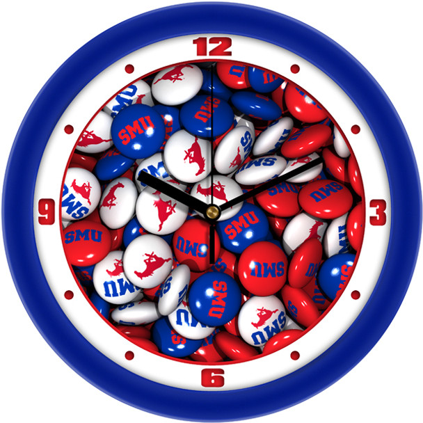 Southern Methodist University Mustangs - Candy Team Wall Clock