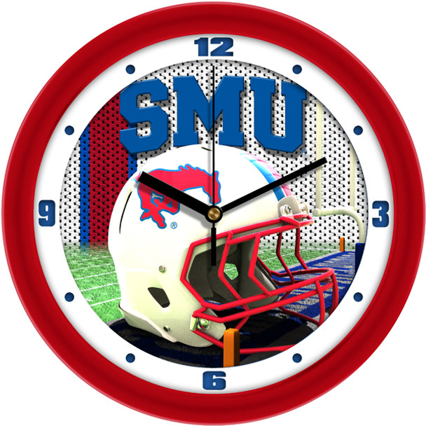 Southern Methodist University Mustangs - Football Helmet Team Wall Clock