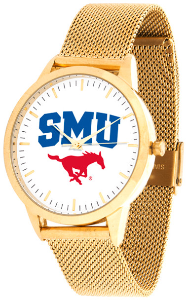 Southern Methodist University Mustangs - Mesh Statement Watch - Gold Band