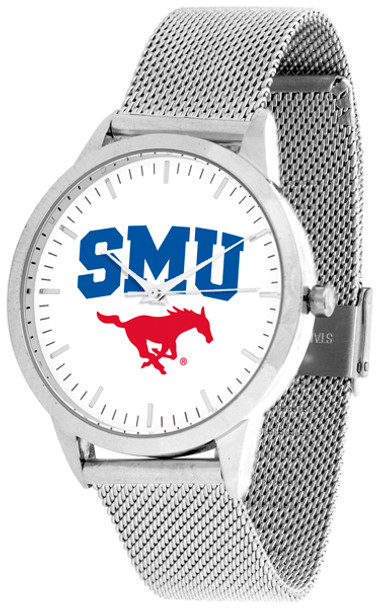 Southern Methodist University Mustangs - Mesh Statement Watch - Silver Band