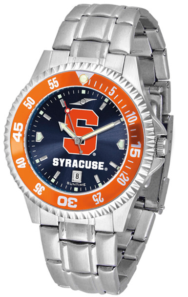 Men's Syracuse Orange - Competitor Steel AnoChrome - Color Bezel Watch