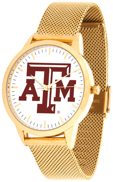 Texas A&M Aggies - Mesh Statement Watch - Gold Band