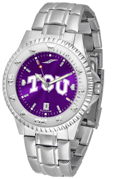 Men's Texas Christian Horned Frogs - Competitor Steel AnoChrome Watch