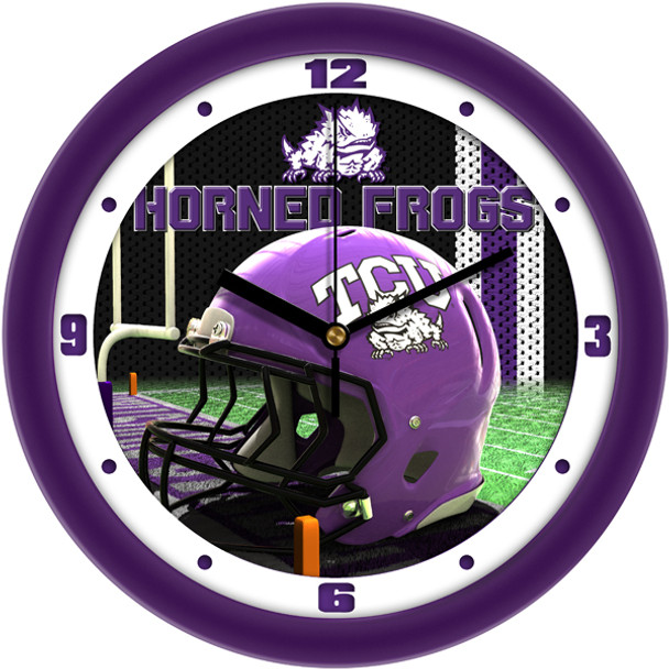 Texas Christian Horned Frogs - Football Helmet Team Wall Clock Texas Christian Horned Frogs - Football Helmet Team Wall Clock
