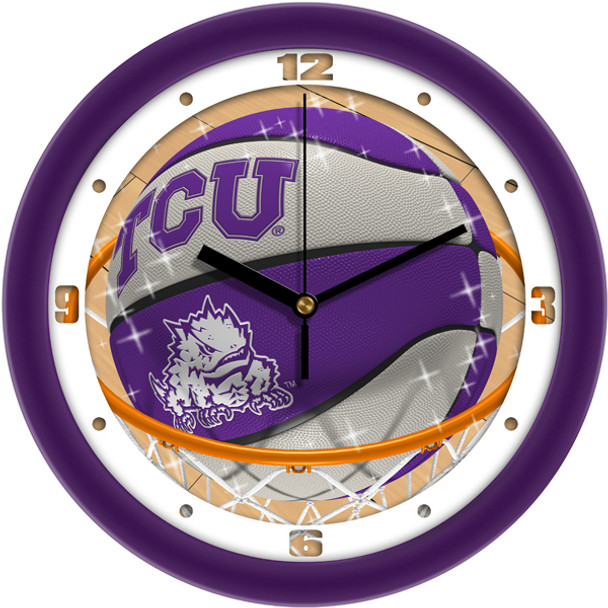 Texas Christian Horned Frogs - Slam Dunk Team Wall Clock