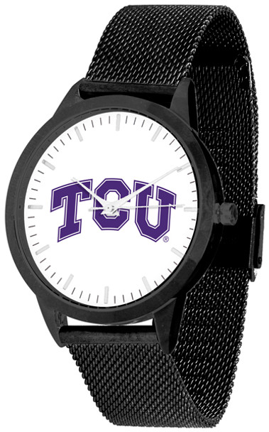 Texas Christian Horned Frogs - Mesh Statement Watch - Black Band