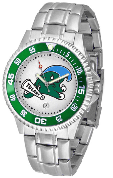 Men's Tulane University Green Wave - Competitor Steel Watch