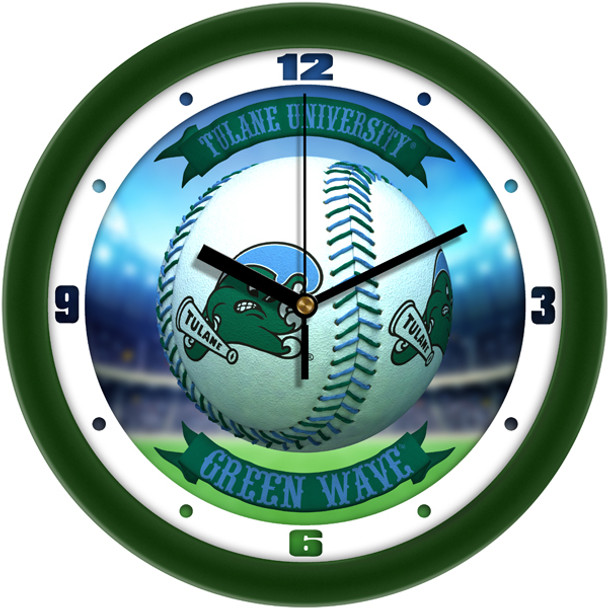 Tulane University Green Wave - Home Run Team Wall Clock