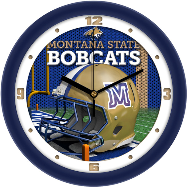 Montana State Bobcats - Football Helmet Team Wall Clock
