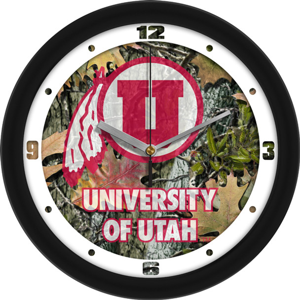 Utah Utes - Camo Team Wall Clock