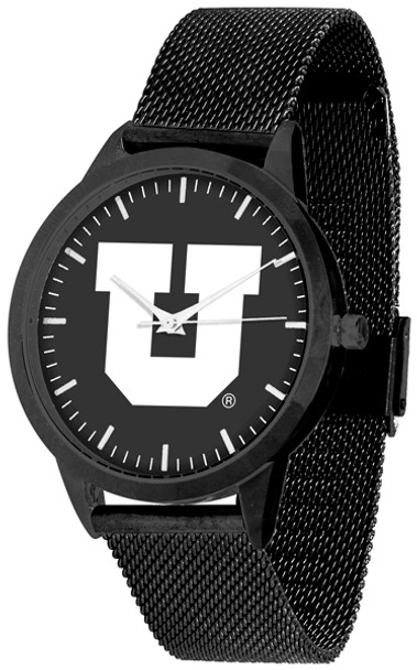 Utah Utes - Mesh Statement Watch - Black Band - Black Dial