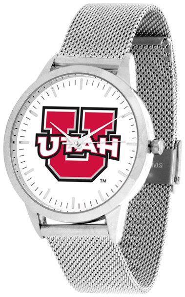 Utah Utes - Mesh Statement Watch - Silver Band