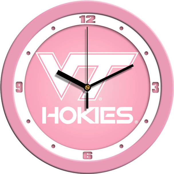 Virginia Tech Hokies - Pink Team Wall Clock