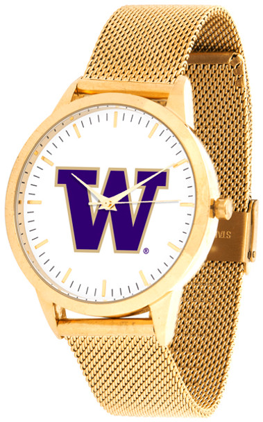 Washington Huskies - Mesh Statement Watch - Gold Band