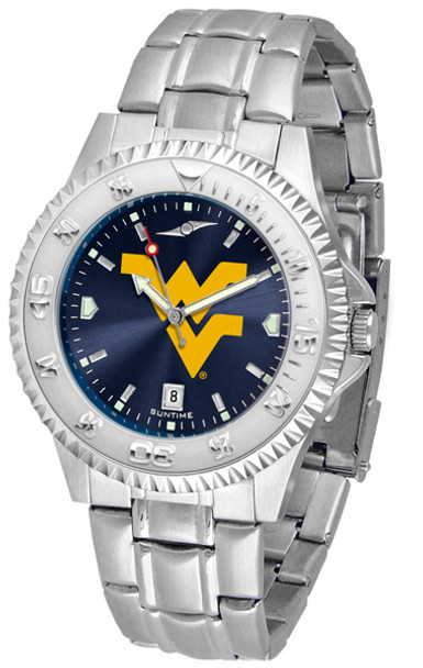 Men's West Virginia Mountaineers - Competitor Steel AnoChrome Watch