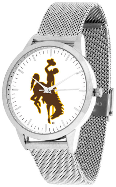 Wyoming Cowboys - Mesh Statement Watch - Silver Band