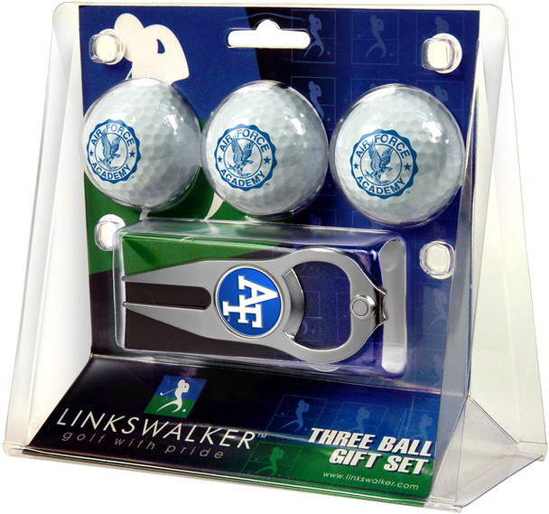 Air Force Falcons - 3 Ball Gift Pack with Hat Trick Divot Tool