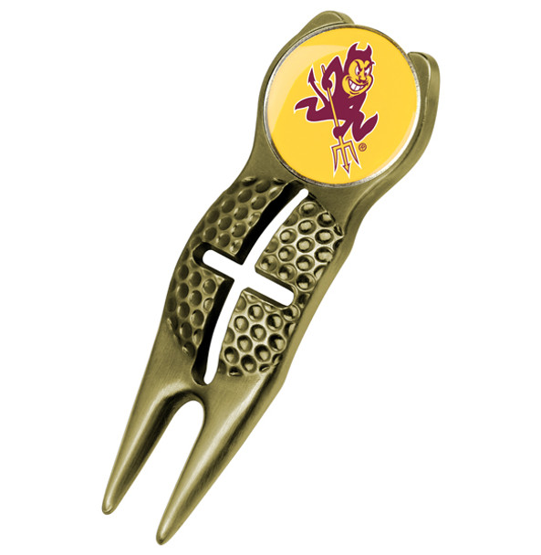 Arizona State Sun Devils - Crosshairs Divot Tool  -  Gold