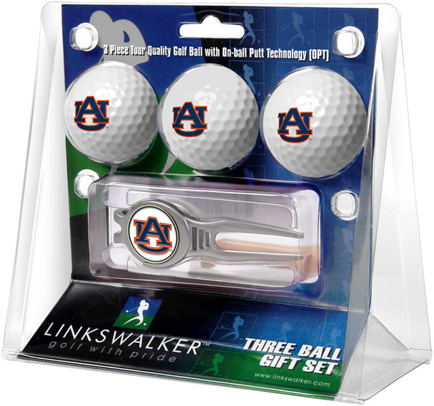 Auburn Tigers - Kool Tool 3 Ball Gift Pack
