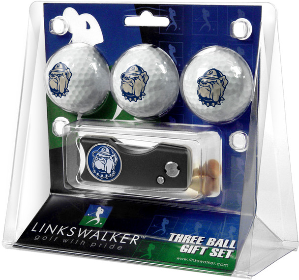 Georgetown Hoyas - Spring Action Divot Tool 3 Ball Gift Pack
