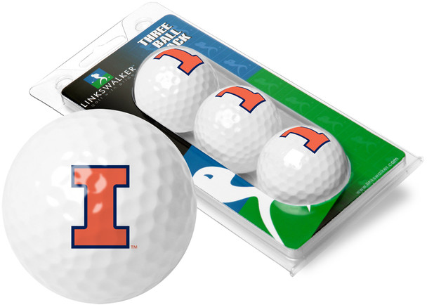 Illinois Fighting Illini - 3 Golf Ball Sleeve