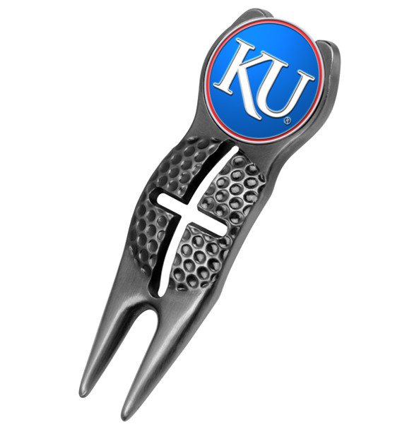 Kansas Jayhawk - Crosshairs Divot Tool  -  Black