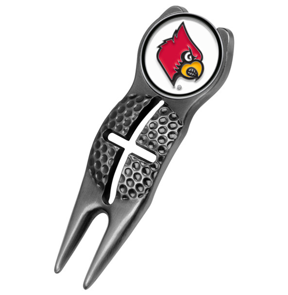 Louisville Cardinals - Crosshairs Divot Tool  -  Black