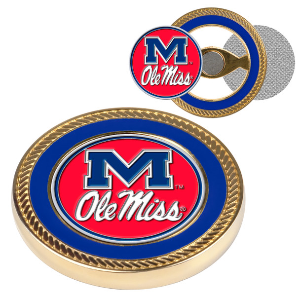 Mississippi Rebels  -  Ole Miss - Challenge Coin / 2 Ball Markers