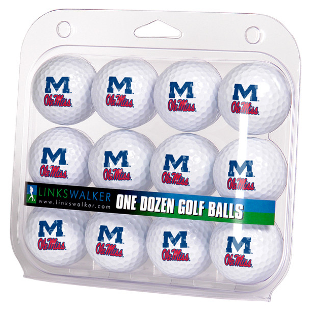 Mississippi Rebels  -  Ole Miss - Dozen Golf Balls