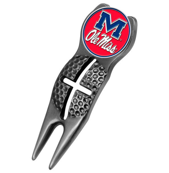 Mississippi Rebels  -  Ole Miss - Crosshairs Divot Tool  -  Black